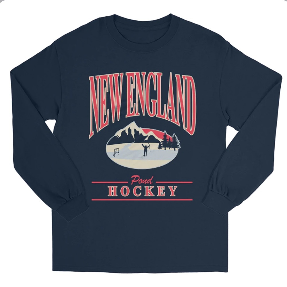 New England Pond Hockey Long Sleeve Tshirt